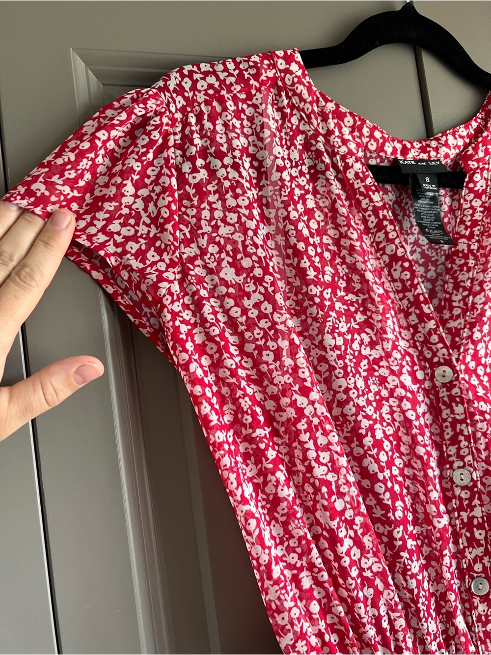 🌸3/$20🌸 Kate and Lily Pink Floral Tiered Midi Dress | Size 8 - Picture 4 of 7